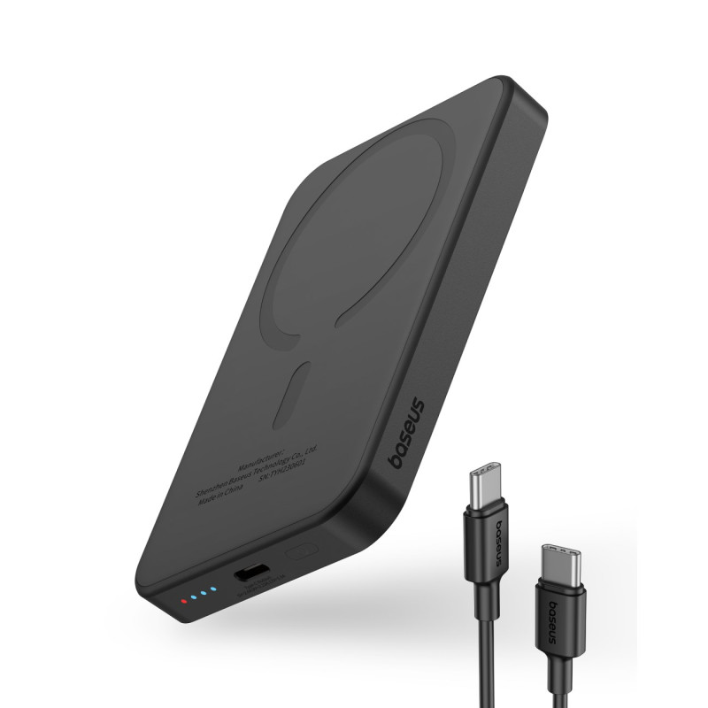 Mini maitinimo blokas 5000mAh 20W + USB-C laidas 20V / 3A juodas