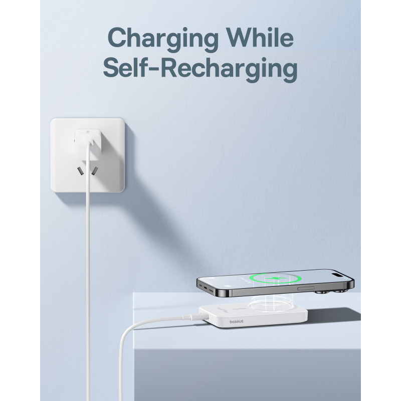 Mini maitinimo blokas 5000mAh 20W + USB-C laidas 20V / 3A baltas