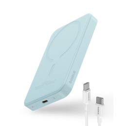 
Mini maitinimo blokas 5000mAh 20W + USB-C laidas 20V / 3A mėlynas

