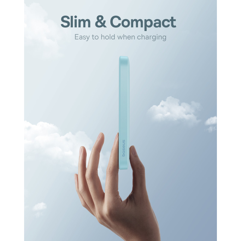 
Mini maitinimo blokas 5000mAh 20W + USB-C laidas 20V / 3A mėlynas
