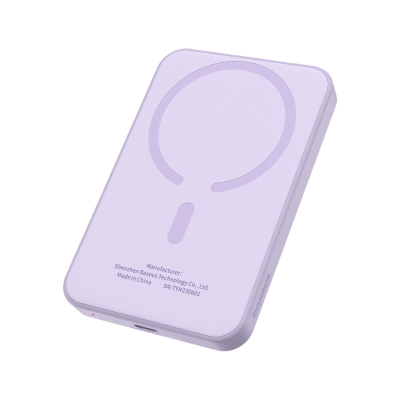 Mini maitinimo blokas 5000mAh 20W + USB-C laidas 20V / 3A violetinė