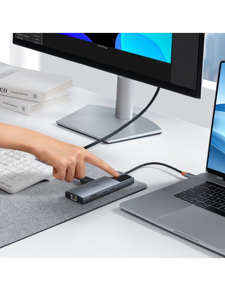 11in1 HUB adapteris USB-C prie USB-C PD USB-C 3x USB-A HDMI AUX RJ-45 SD TF pilka
 
11in1 HUB adapteris USB-C prie USB-C PD USB-C 3x USB-A HDMI AUX RJ-45 SD TF pilka