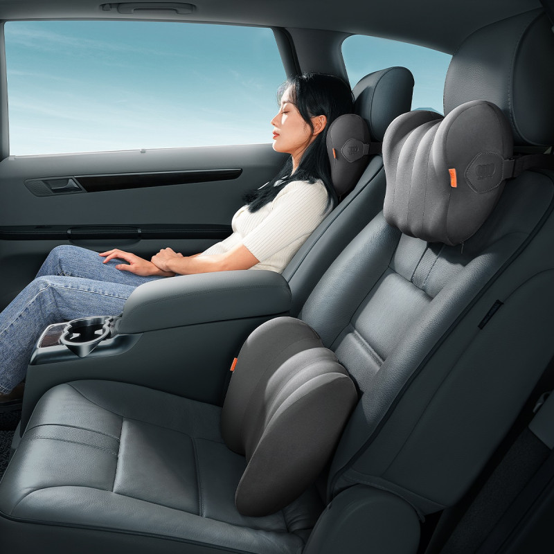 ComfortRide automobilinė pagalvė su formos atmintimi, juoda