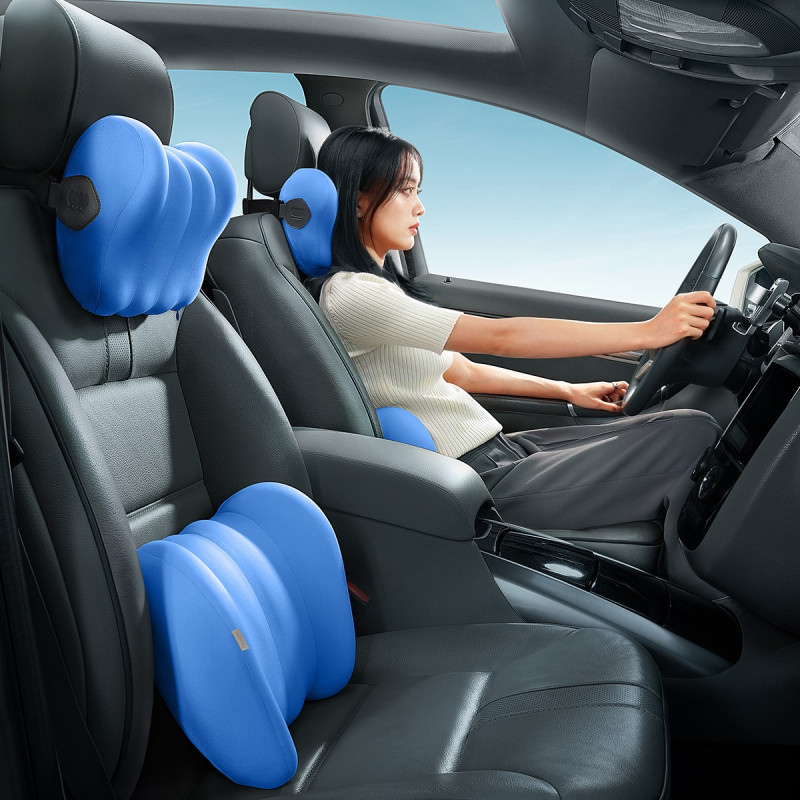 ComfortRide automobilio pagalvė su formos atmintimi, mėlyna