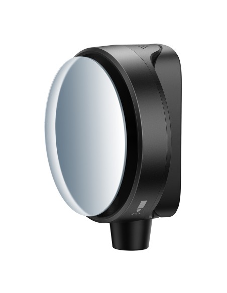 
SafeRide plataus kampo galinio vaizdo veidrodis su apsauginiu plaktuku, juodas
