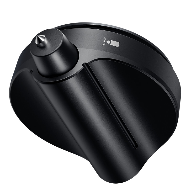 
SafeRide plataus kampo galinio vaizdo veidrodis su apsauginiu plaktuku, juodas
