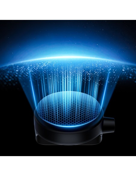 
SafeRide plataus kampo galinio vaizdo veidrodis su apsauginiu plaktuku, juodas
