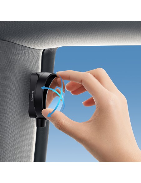 
SafeRide plataus kampo galinio vaizdo veidrodis su apsauginiu plaktuku, juodas
