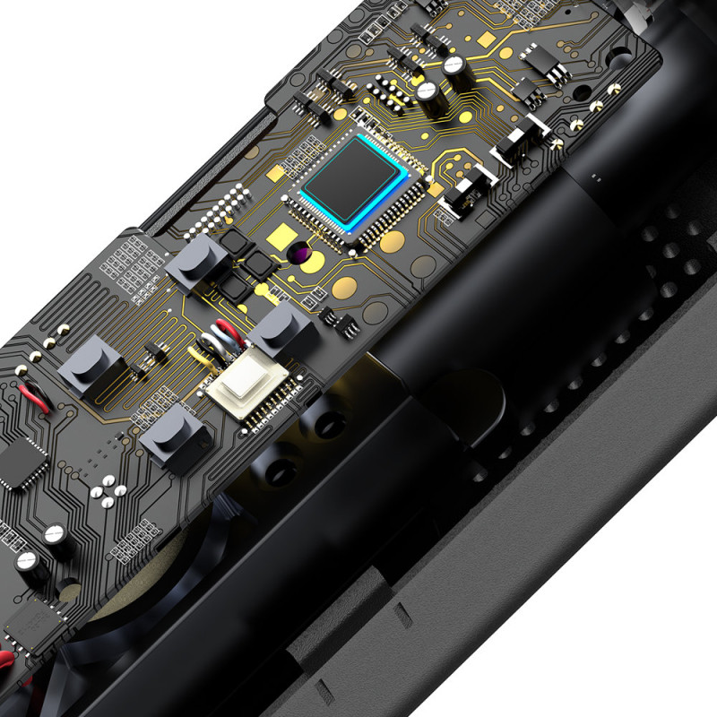 Mini automobilio kompresoriaus padangos siurblys cigarečių degiklio lizdui juodas