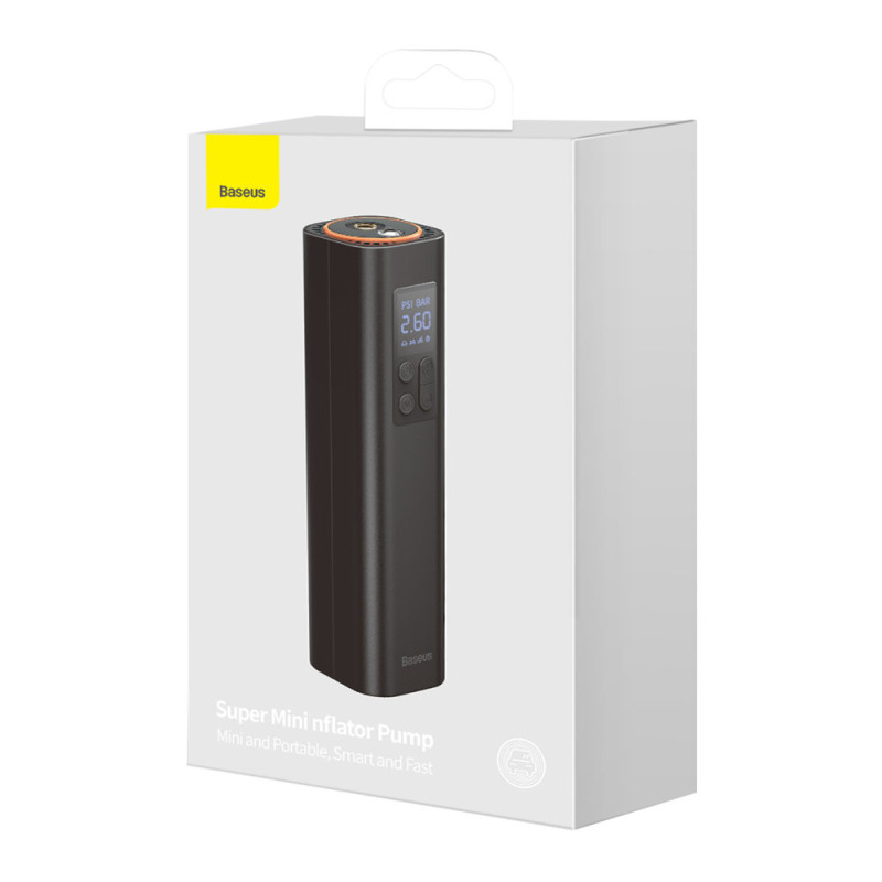 Mini automobilio kompresoriaus padangos siurblys cigarečių degiklio lizdui juodas