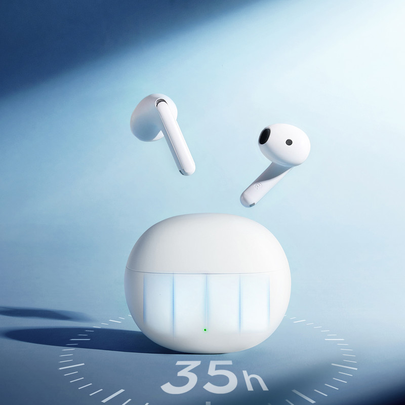 Funpods JR-FB2 belaidės į ausis įdedamos ausinės, baltos