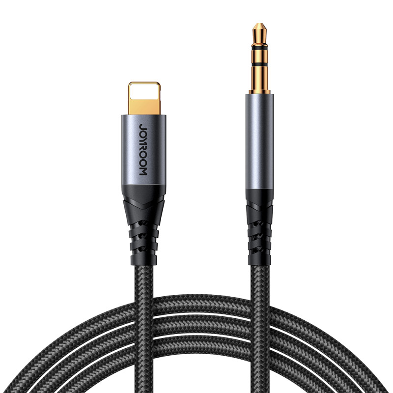 
Stereo garso laidas iPhone iPad AUX 3,5 mm mini lizdas - Lightning 1,2 m juodas
