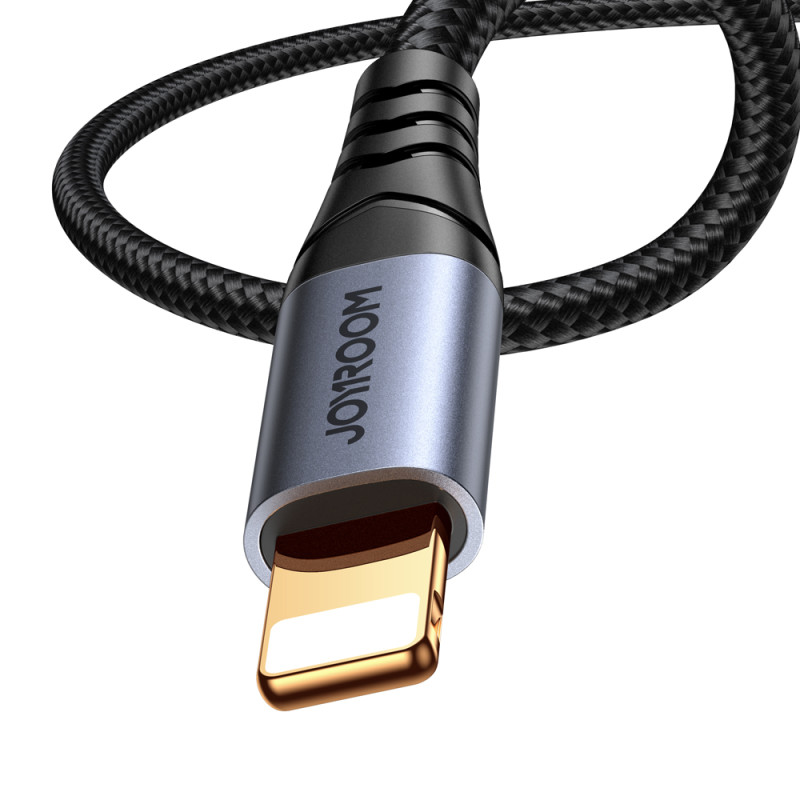 Stereo garso laidas iPhone iPad AUX 3,5 mm mini lizdas - Lightning 1,2 m juodas