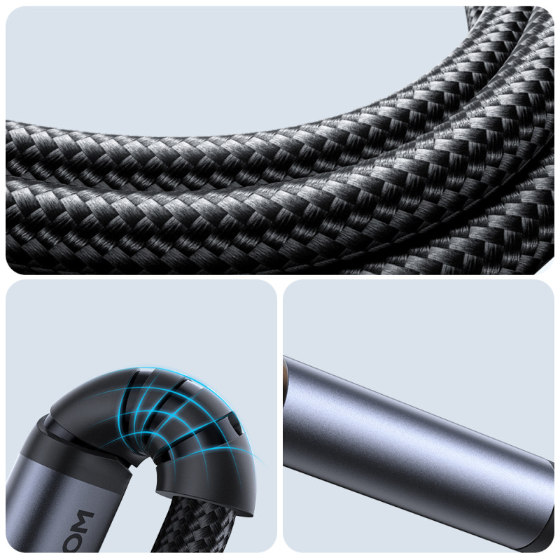 Stereo garso laidas telefonui AUX 3,5 mm mini lizdas - USB-C 1,2 m juodas