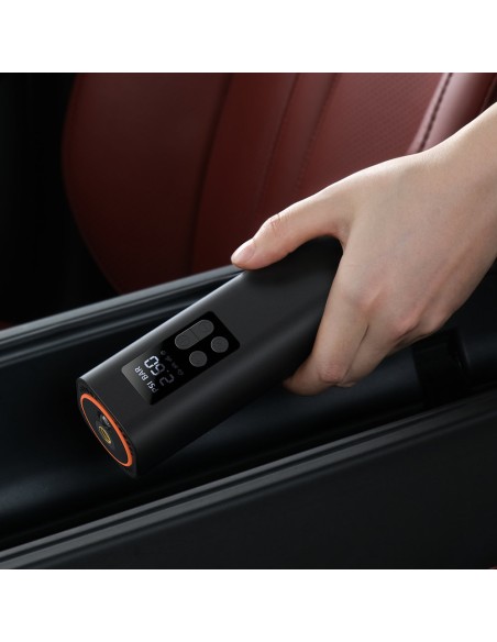 Mini automobilio kompresoriaus padangos siurblys cigarečių degiklio lizdui juodas