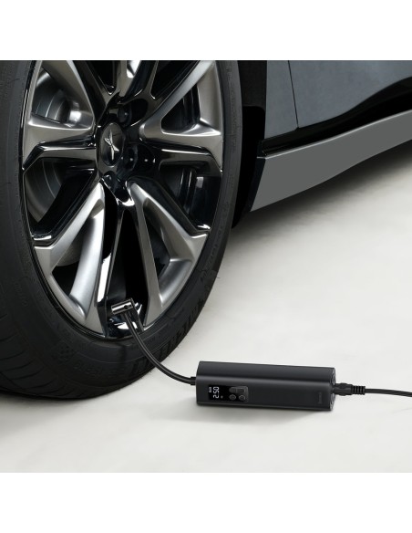 Mini automobilio kompresoriaus padangos siurblys cigarečių degiklio lizdui juodas