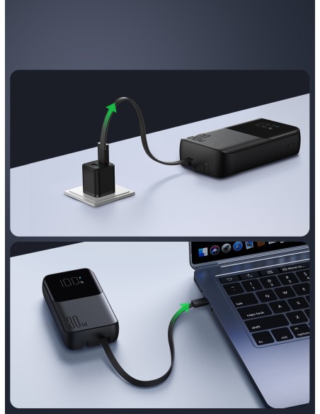 Powerbank 30W 10000mAh su integruotais iPhone Lightning ir USB-C laidais, juodas
 
Powerbank 30W 10000mAh su integruotais iPhone Lightning ir USB-C laidais, juodas