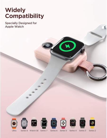 Mini Powerbank raktų pakabukas 2000mAh 3W su Apple Watch įkrovikliu, rožinė
 
Mini Powerbank raktų pakabukas 2000mAh 3W su Apple Watch įkrovikliu, rožinė