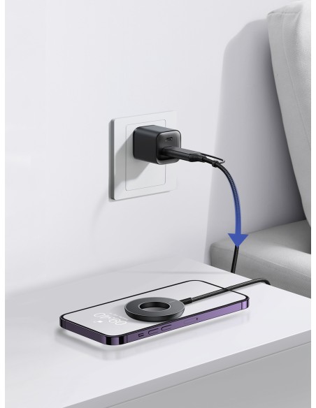 Belaidis magnetinis įkroviklis 15W su USB / USB-C laidu, juodas
 
Belaidis magnetinis įkroviklis 15W su USB / USB-C laidu, juodas