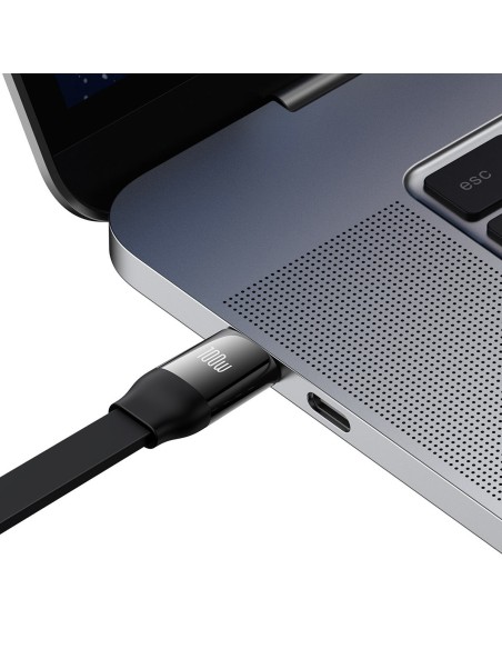 Ištraukiamas kabelis 3in1 USB-C microUSB + iPhone Lightning + USB-C 3.5A 1.1m juodas Ištraukiamas kabelis 3in1 USB-C microUSB + iPhone Lightning + USB-C 3.5A 1.1m juodas