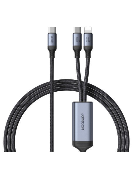 2in1 Speedy Series USB-C – USB-C / iPhone Lightning kabelis 100W 1,5m juodas
 
2in1 Speedy Series USB-C – USB-C / iPhone Lightning kabelis 100W 1,5m juodas