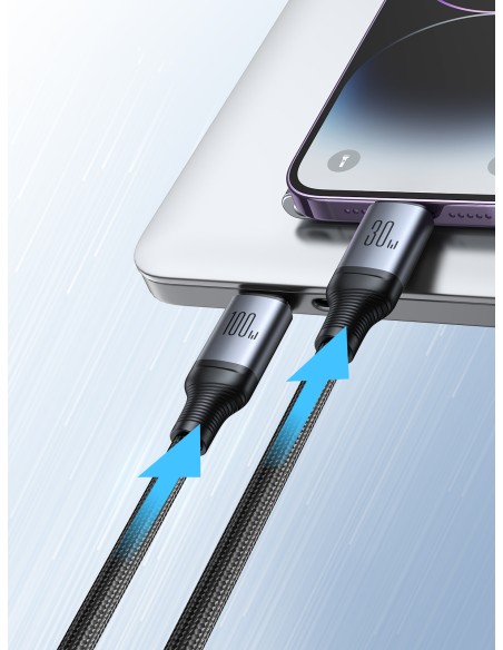 2in1 Speedy Series USB-C – USB-C / iPhone Lightning kabelis 100W 1,5m juodas
 
2in1 Speedy Series USB-C – USB-C / iPhone Lightning kabelis 100W 1,5m juodas