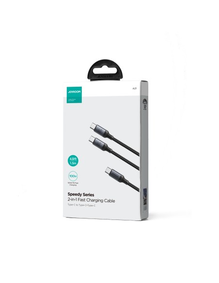 2in1 Speedy Series USB-C – 2x USB-C laidas, 1,5 m juodas
 
2in1 Speedy Series USB-C – 2x USB-C laidas, 1,5 m juodas