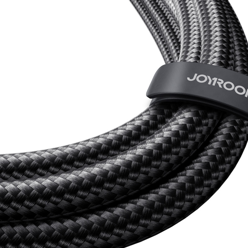 2in1 Speedy Series USB-C – 2x USB-C laidas, 1,5 m juodas