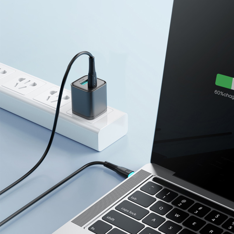 Starry Series USB-C – USB-C laidas 60W 1m juodas