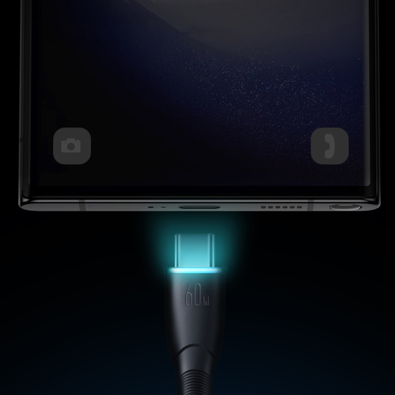 Starry Series USB-C – USB-C laidas 60W 1m juodas