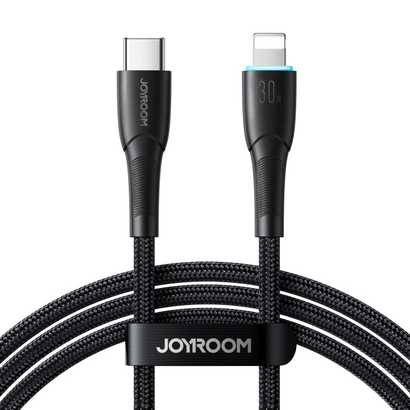 Kabelis iPhone Starry Series USB-C - Lightning 30W 1m juodas