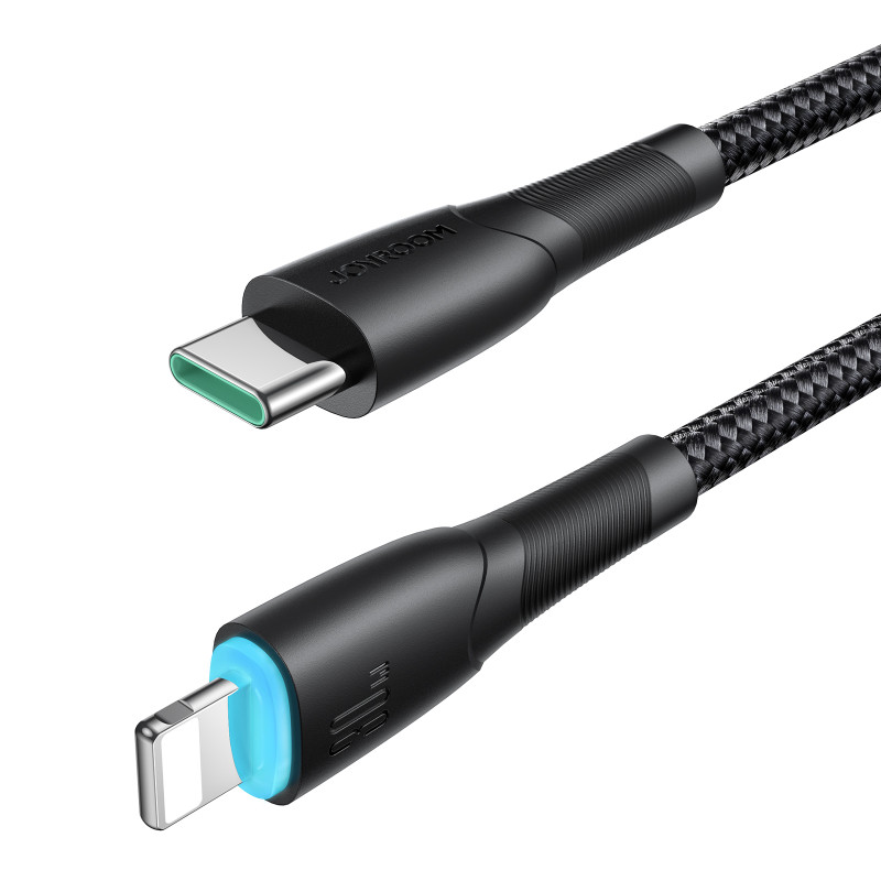 Kabelis iPhone Starry Series USB-C - Lightning 30W 1m juodas