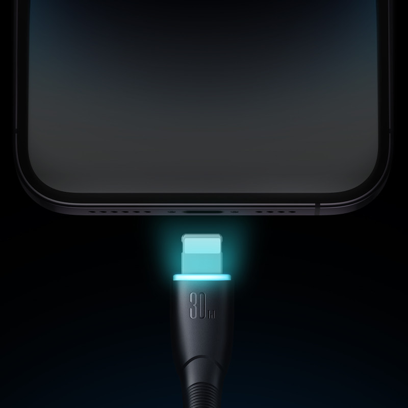 Kabelis iPhone Starry Series USB-C - Lightning 30W 1m juodas