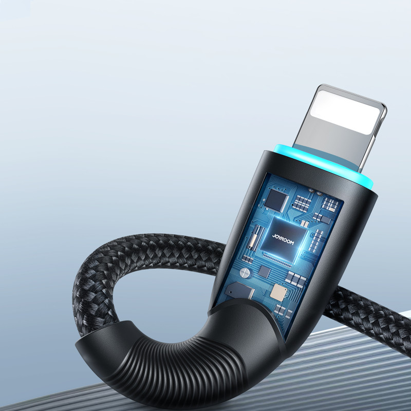 Kabelis iPhone Starry Series USB-C - Lightning 30W 1m juodas