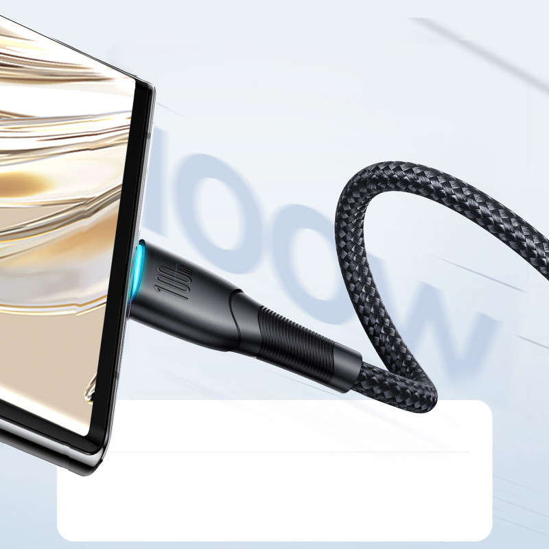 Starry Series USB-A - USB-C laidas 100W 1m juodas