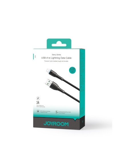 
Kabelis iPhone Starry Series USB-A - Lightning 3A 1m juodas
