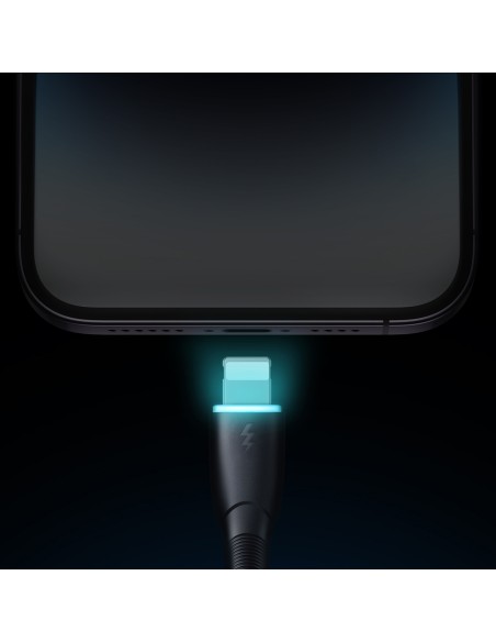 
Kabelis iPhone Starry Series USB-A - Lightning 3A 1m juodas
