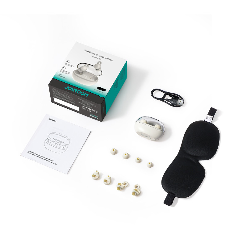 JR-TS3 belaidės Bluetooth į ausis įdedamos ausinės baltos