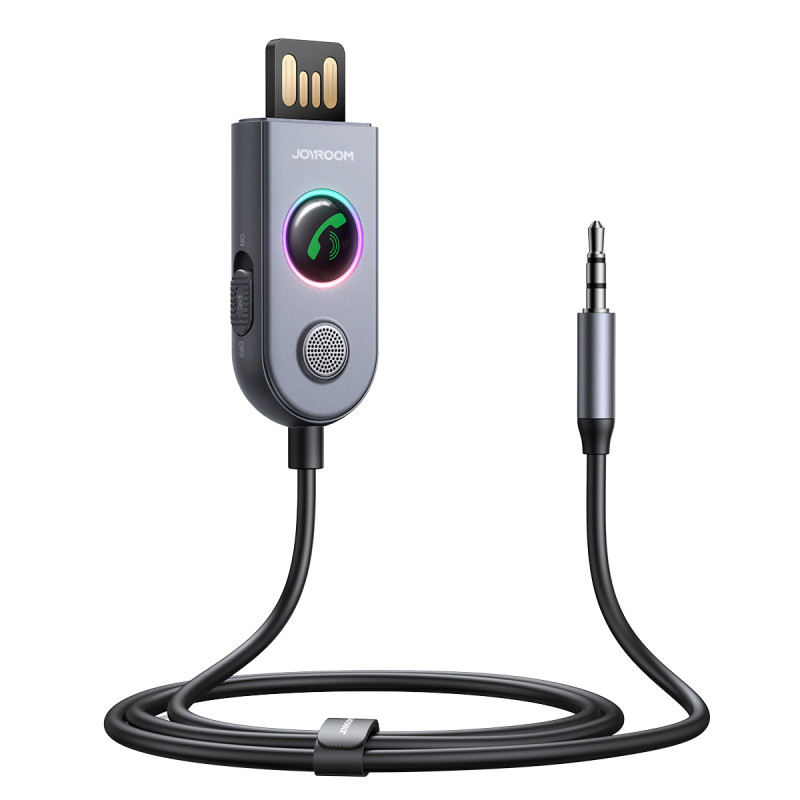 
Automobilinis belaidis USB AUX garso siųstuvo imtuvas JR-CB6 pilkas
