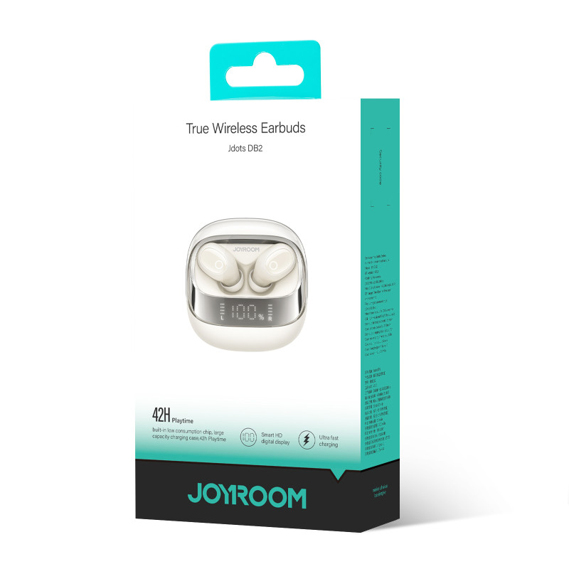 Jdots Series JR-DB2 belaidės Bluetooth ausinės, baltos