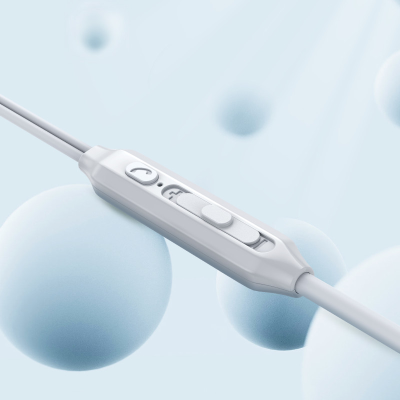 JR-EC06 USB-C į ausis įdedamos ausinės sidabrinės spalvos ausinės