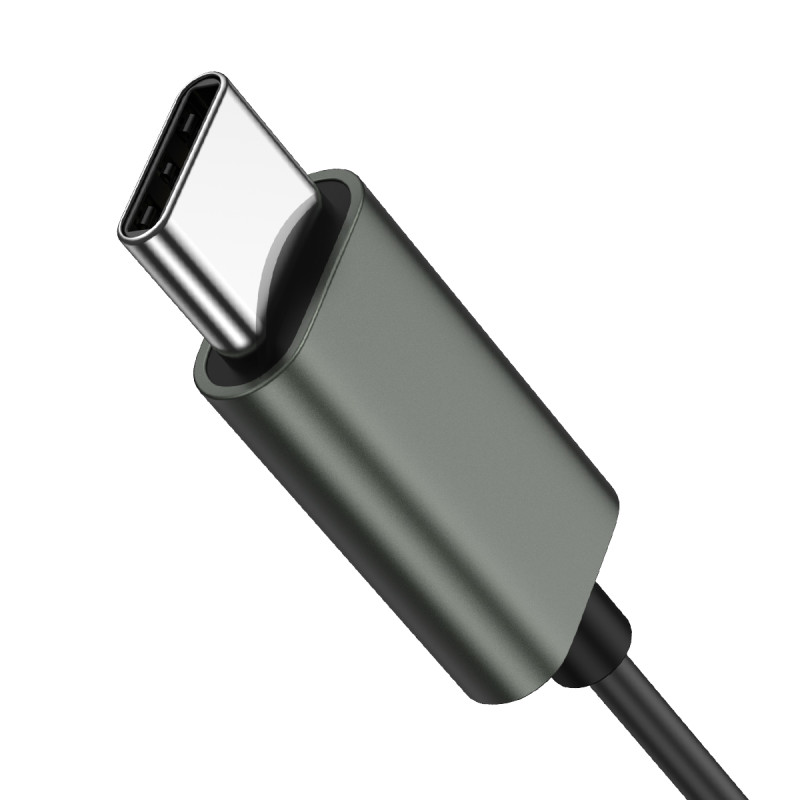 Ausinės USB-C JR-EC06 į ausis įdedamos ausinės, pilkos spalvos