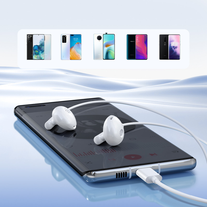 Ausinės, USB-C JR-EC05 į ausis įdedamos ausinės, baltos spalvos
