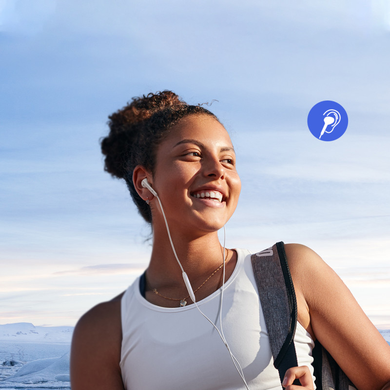 Ausinės, USB-C JR-EC05 į ausis įdedamos ausinės, baltos spalvos