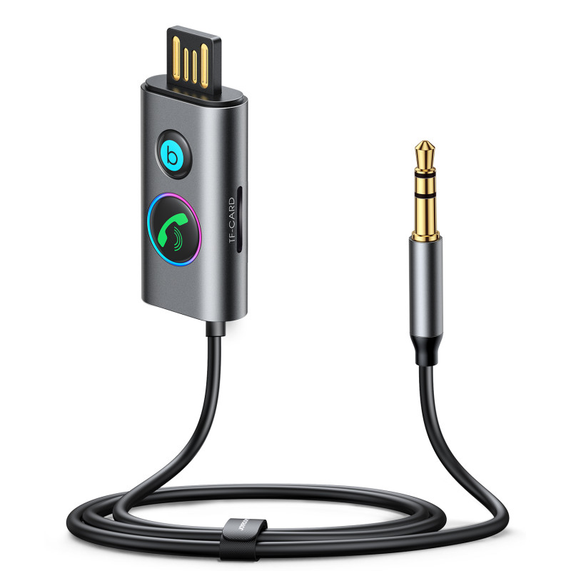 
Automobilinis belaidis garso siųstuvas imtuvas USB AUX TF kortelė JR-CB7 pilka
