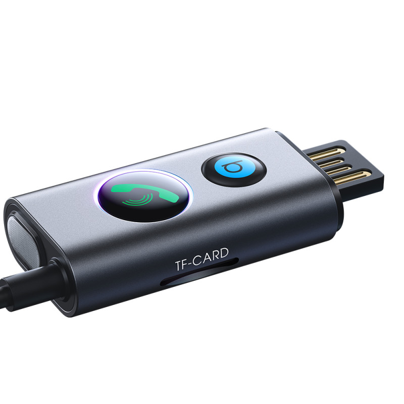 Automobilinis belaidis garso siųstuvas imtuvas USB AUX TF kortelė JR-CB7 pilka