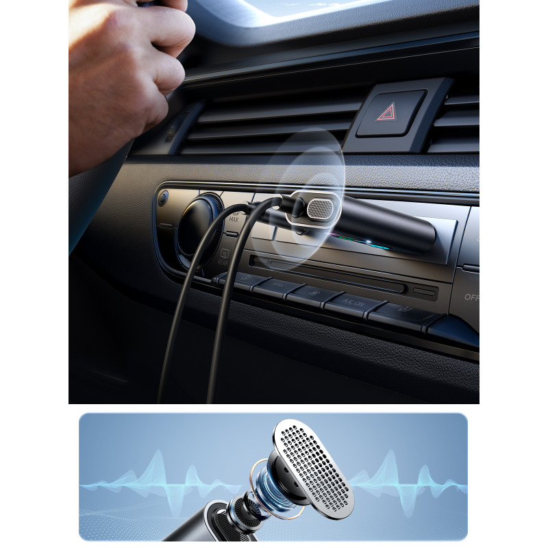 Automobilinis belaidis garso siųstuvas imtuvas USB AUX TF kortelė JR-CB7 pilka