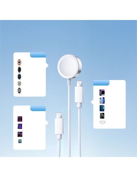 3in1 kabelis USB-A laidas su indukciniu įkrovikliu + 2x iPhone Lightning 1,2 m baltas
 
3in1 kabelis USB-A laidas su indukciniu įkrovikliu + 2x iPhone Lightning 1,2 m baltas