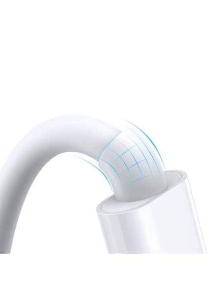 
3in1 kabelis USB-A laidas su indukciniu įkrovikliu + 1x iPhone Lightning + 1x USB-C 1,2 m baltas
