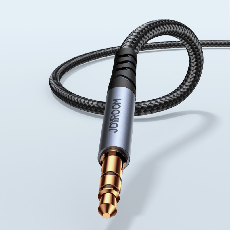 Audio Stereo AUX kabelis 3,5 mm mini lizdas 1,2 m juodas